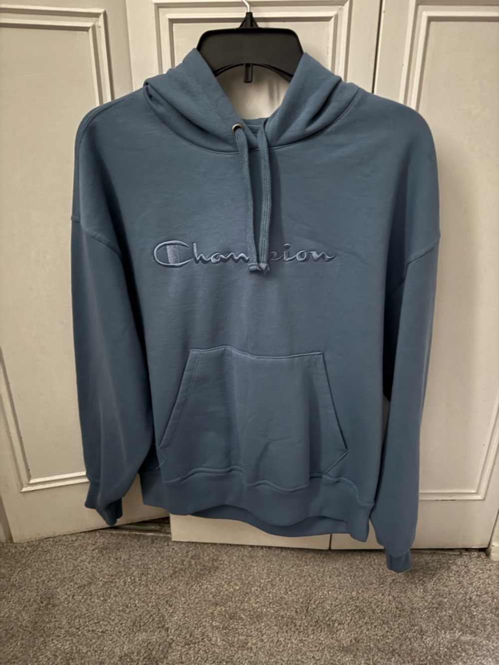 Champion women  Dusty Blue Crewneck Logo Sweatshirt